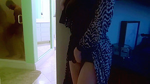 Spying redhead gets pussy stuffed