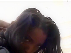 Stacked Ebony Vanessa Stretches Out Her Tight Love Holes With A Stiff Rod