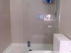 Step daddy Cums And Showers On Cam