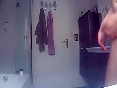 Step daughter spied while shaving pussy
