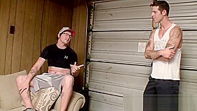 Straight thugs jerk off and have golden showers together