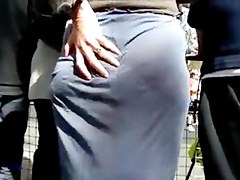 Street filmed a sexy bitch with nice butt