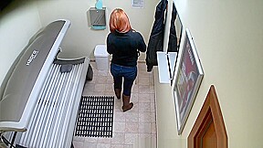 Stunning teen 18+ RedHead Girl with Big Natural Tits in Solarium