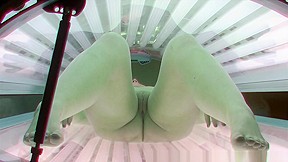 Stunning teen 18+ RedHead Girl with Big Natural Tits in Solarium