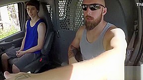 Sub twink takes cock up his ass in order to get ride home