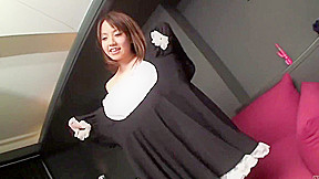 Subtitled uncensored Japanese amateur maid POV blowjob in HD