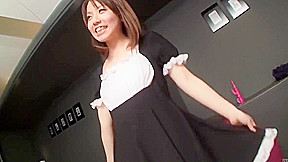 Subtitled uncensored Japanese amateur maid POV blowjob in HD