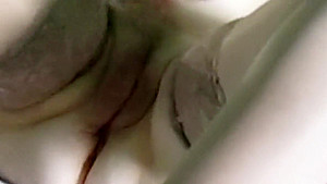 Sue strips with pubic hair