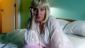 Sue strips with pubic hair