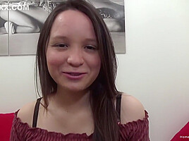 Super Cute teenager 18+ Masturbates Then Sucking Penis