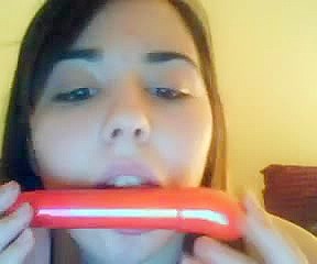 Sweet chubby teen 18+ play with dildo