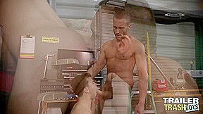 TRAILERTRASHBOYS Muscle DILF Myles Landon Breeds Logan Cross