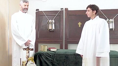 Taboo twink riding catholic cock