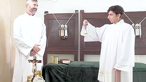 Taboo twink riding catholic cock
