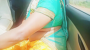 Telugu Dirty Talks  Car Sex  Sexy Saree Aunty Romantic Sex With Stranger