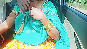 Telugu Dirty Talks  Car Sex  Sexy Saree Aunty Romantic Sex With Stranger