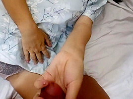 Thai Couple Wearing Panties Fucking Gets A Creampie  Woman Orgasms And Me Cum On Pussy  เย็ดสด