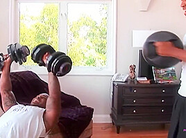 The Group Exercise With The Thick Black Gals Gets Steamy Once They See His Bbc