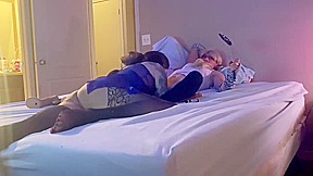 The Sexy Slutty Sissy Stepsisters Enjoying Oral And Anal While On Vacation