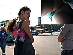The sheer costume real upskirt in the road