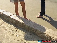 The sheer costume real upskirt in the road