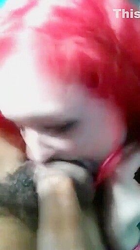 Thick redhead sucking big black dick
