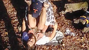 Three cubs having fun in the woods