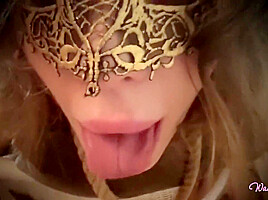 Tied Dirty Whore To A Chair Stuck Dildo In Her Pussy And Fuck Her Throat (big Facial Cum In Mouth)