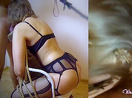 Tied Dirty Whore To A Chair Stuck Dildo In Her Pussy And Fuck Her Throat (big Facial Cum In Mouth)