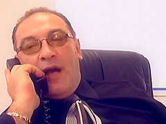 Tired Boss Fucks His Young Secretary Right On The Table - Roberto Malone