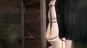 Tit Bondage Skank Handles Massive Dildo