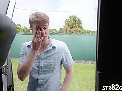 Tricked Str8 Stud Fucks Gay Stud In Asshole In Pickup Bus