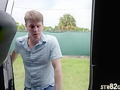 Tricked Str8 Stud Fucks Gay Stud In Asshole In Pickup Bus