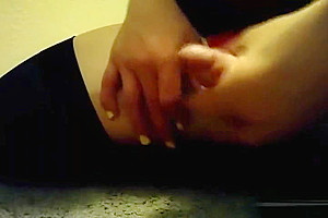 Ts Natalie Jenkins Smoking and sucking on a dildo