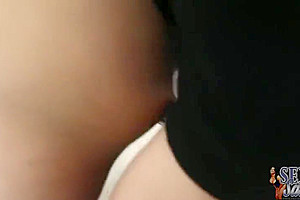 Ts Sasha Strokes Gets Jacked Off And Jacks Off A Man In A Staircase!