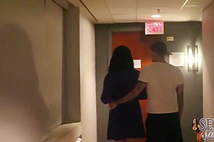 Ts Sasha Strokes Gets Jacked Off And Jacks Off A Man In A Staircase!
