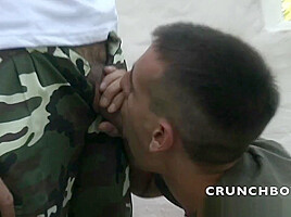 Twink fucked outdoor by military boy in unjiform - StraightFuckingBoy