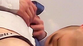 Twinkie takes big uncut dick in his ass and a big load