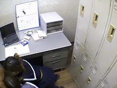 Two Asians blowing on one dong in Japanese sex video