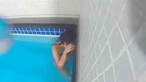 Two Brazilians playing in the pool