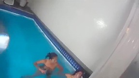 Two Brazilians playing in the pool