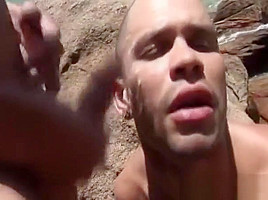 Two Gay Dudes Beach fucking and sucking