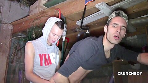 Two Young Straight Dudes Fucking In Basement – StraightBoysFuckGay