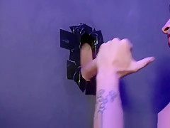 Two amateur horny studs enjoy in hot glory hole sex scene