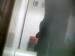 Two asian friends caught peeing