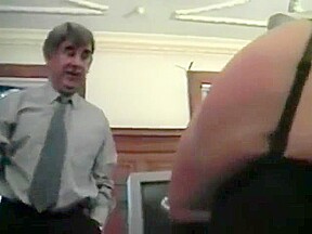 Two employees spanked