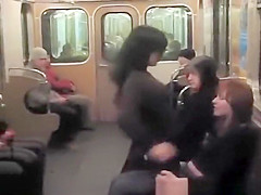 Two girls reaching
