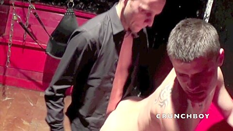 Two sexy french twinks fuck in backroom after the work - CrunchBoy