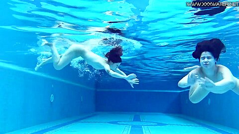 Two teens 18+ And Swim With Lady Dee And Lizi Vogue
