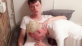 Two young Mormon boys bareback hard in the sheets